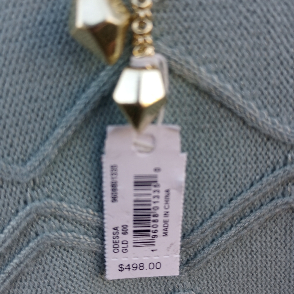 Kendra Scott Gold Odessa Bronze Veined Red Magnesite Statement Necklace - Picture 16 of 16